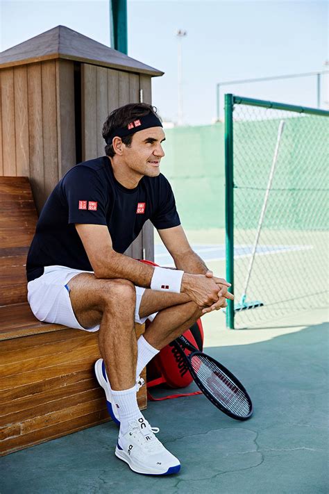 download roger federer uniqlo tennis outfit wallpaper