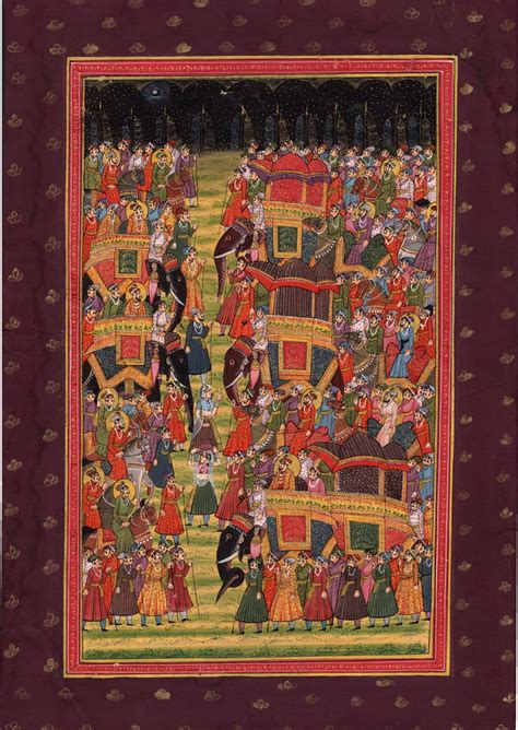 Mughal Miniature Painting Handmade Moghul Emperor Royal