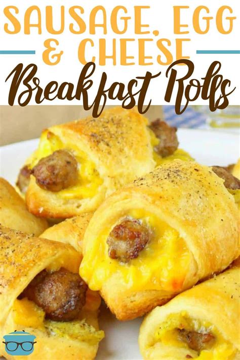 sausage egg  cheese breakfast rolls recipe breakfast rolls