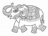 Tusk Designlooter Elefantes Elephants Line sketch template