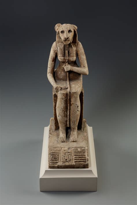 bastet on a throne decorated with the decans third intermediate