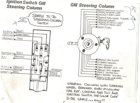 gm column ignition switch wiring diagram