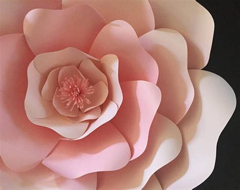 easy paper flower template  video instruction   etsy