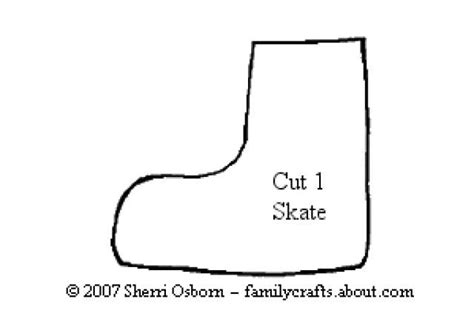 ice skate template printable ice skate craft templates printable