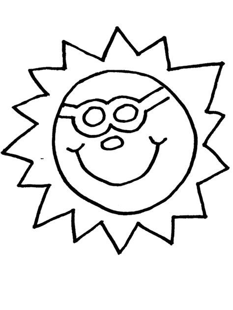 summer sun coloring coloring pages
