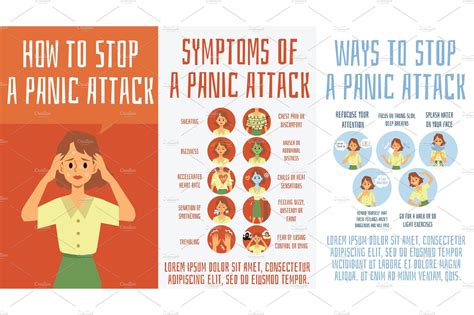panic attack symptoms  ways  healthcare illustrations creative