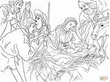 Coloring Jesus Pages Birth Shepherds Knocking Door Christmas Drawing Shepherd Manger Printable Good Adoration Christ Nativity Angel Announcing Color Getcolorings sketch template