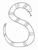 Coloring Snake Alphabet Pages Easily Print sketch template