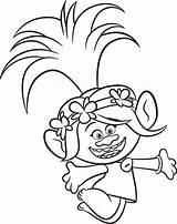 Trolls Poppy Coloring Pages Princess Disney Cartoon Printable Choose Board Color Sheets Party sketch template
