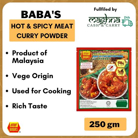 Babas Hot And Spicy Meat Curry Powder Serbuk Kari Daging Pedas 1