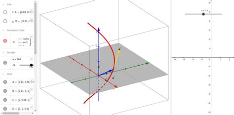position vector and tangent vector geogebra
