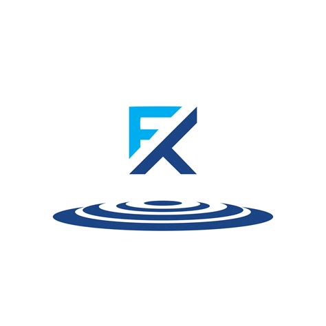 fk letter blue logo fk monogram simple vector logo symbol  vector art  vecteezy