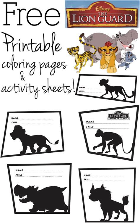 printable  lion guard coloring pages  activity sheets