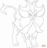 Coloring Pyroar Male Pages Printable Pokemon Drawing Linearts sketch template