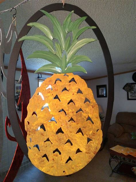 oval pineapple wall hanging pineapple etsy