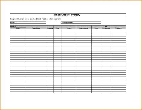 sample inventory sheet sample inventory sheets gambaran