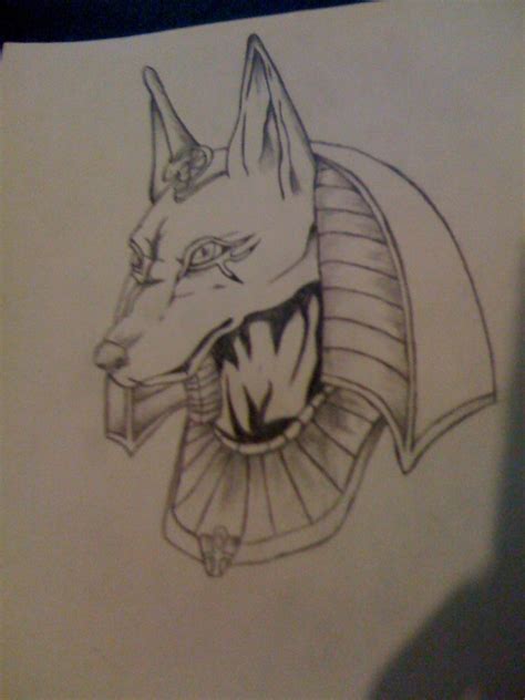 Anubis Pencil Drawing By Deathwoof On Deviantart