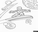 Squad Surfer Srebrny Kolorowanki Przestrzeni Printable Oncoloring sketch template