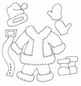 Santa Coloring Pages Suit Christmas Template Templates Clothes Crafts Winter Sketch Suits Train Preschool Printable Outfit Kids Boots Projects Crafting sketch template