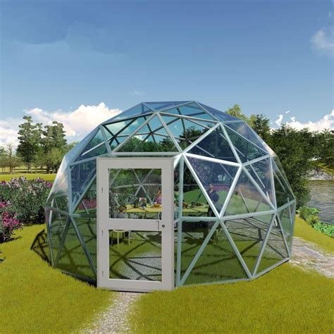 geodesic glass dome  ft  diameter  domespaces gd etsy