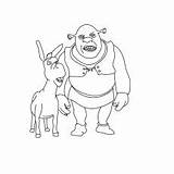 Donkey Coloring Pages Shrek Printable Articles sketch template