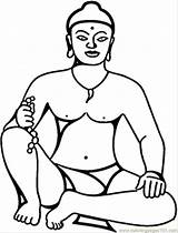 Buddha Coloring Pages Printable India Buddhist Countries Library Clipart Lord Barechested sketch template