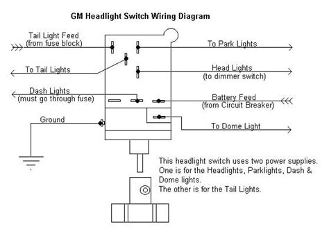 gm headlight switch wiring diagram