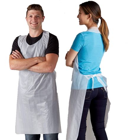disposable aprons white flat pack   white aprons polythene aprons aprons disposable