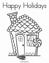 Coloring Holidays Happy Pages Gingerbread House Christmas Twisty Noodle Holiday Printable Template Ausmalbilder Books Popular Change sketch template