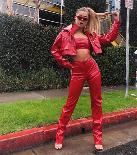 Tessa Brooks On Instagram “ 🚫” Red Leather Pants Colourful Outfits