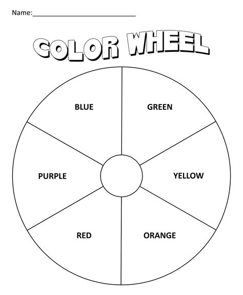 blank color wheel template