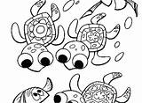 Nemo Coloring Pages Turtle Finding Getdrawings sketch template