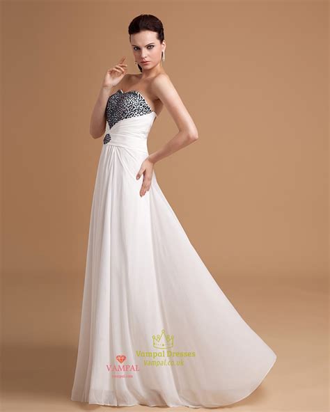 White Evening Gowns For Women Black And White Evening Dresses Vampal