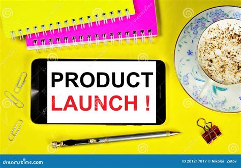 product launch text message   smartphone screen stock image image  product