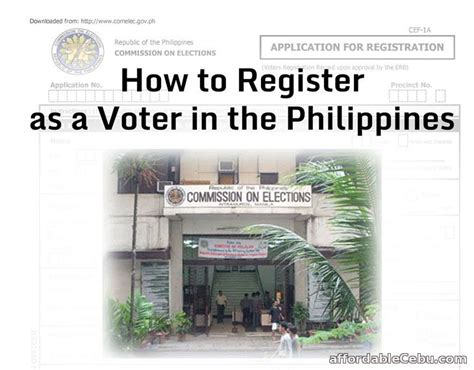how to register as a voter in the philippines philippine government