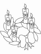 Coloring Christmas Pages Wreath3 Advent Candles Candle Adviento Para Colorear Coronas Con Kids Easily Print sketch template