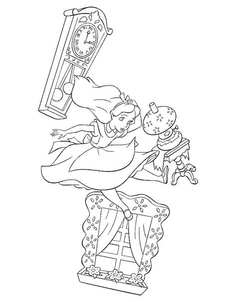 coloring page alice  wonderland coloring pages