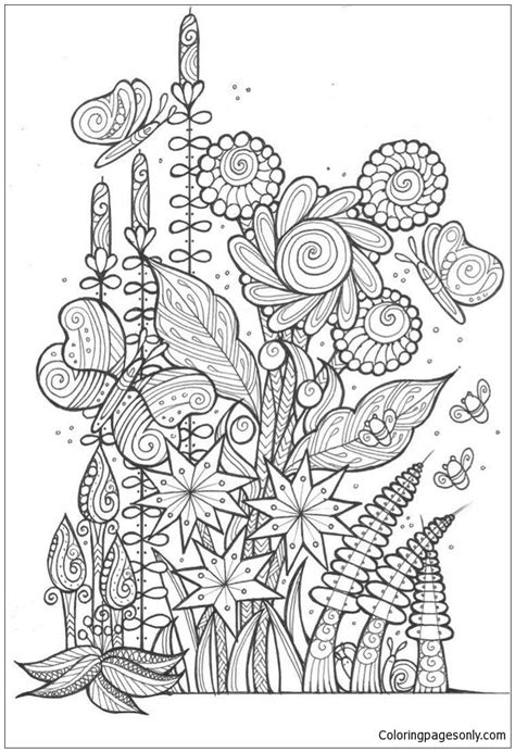butterflies  bees coloring page  printable coloring pages