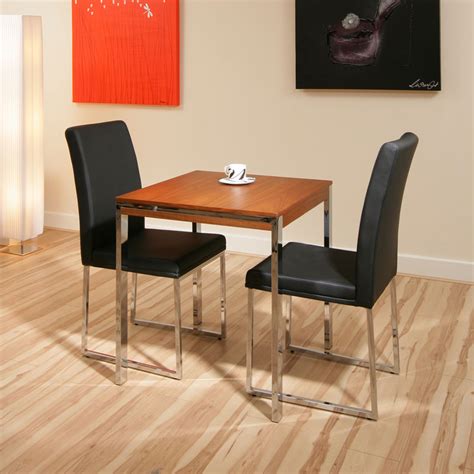 walnut small square dining table  black chairs cafeb ebay