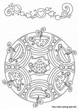 Coloring Pages Teapots Coffee Tea Mandala Embroidery sketch template