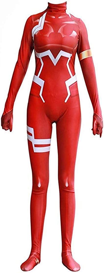 Darling Cosplay Costume In The Franxx 02 Zero Two Bodysuit Tights