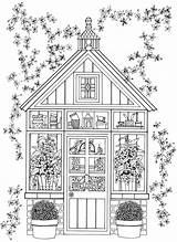 Coloring Pages Garden Adults Book Whimsical Sheets Dover Colouring Coloriage House Fancy Welcome Publications Books Paysage Greenhouse Doverpublications Gardens Haven sketch template