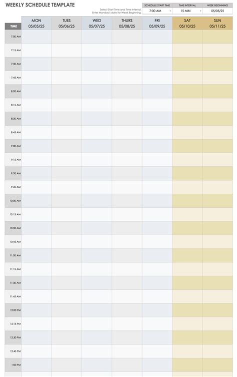 google sheets timetable template