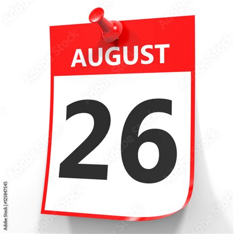 august  calendar  white background stock photo  royalty