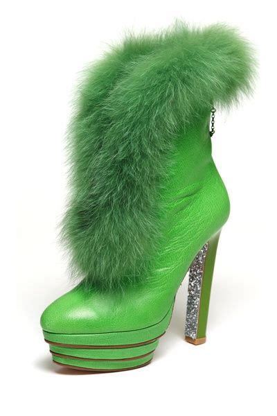green boots  green fur  kyumbie boots green shoes green boots