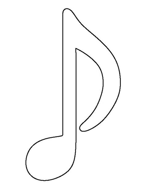 musical note pattern   printable outline  crafts creating