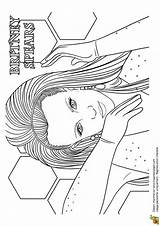 Coloring Spears Britney Pages Drawings La Coloriage Dessin Chanteuse Mode Printables Cool Printable sketch template