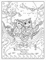 Coloring Pages Owl Marjorie Sarnat Crtezi Adult Creative Cveca Pussycat Books Owls Choose Board Sheets Haven Cats Adults sketch template