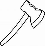 Hatchet Coloring Ax Pages Drawing Clip Template Long Clipart Draw Kids Handle sketch template