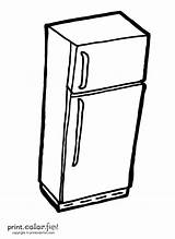 Fridge Refrigerator Printcolorfun sketch template